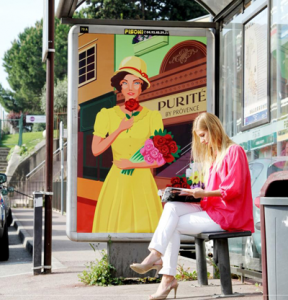 Hệ thống trạm chờ xe buýt là một kênh quảng cáo chiến lược của thương hiệu mỹ phẩm thiên nhiên Purité By Prôvence.
